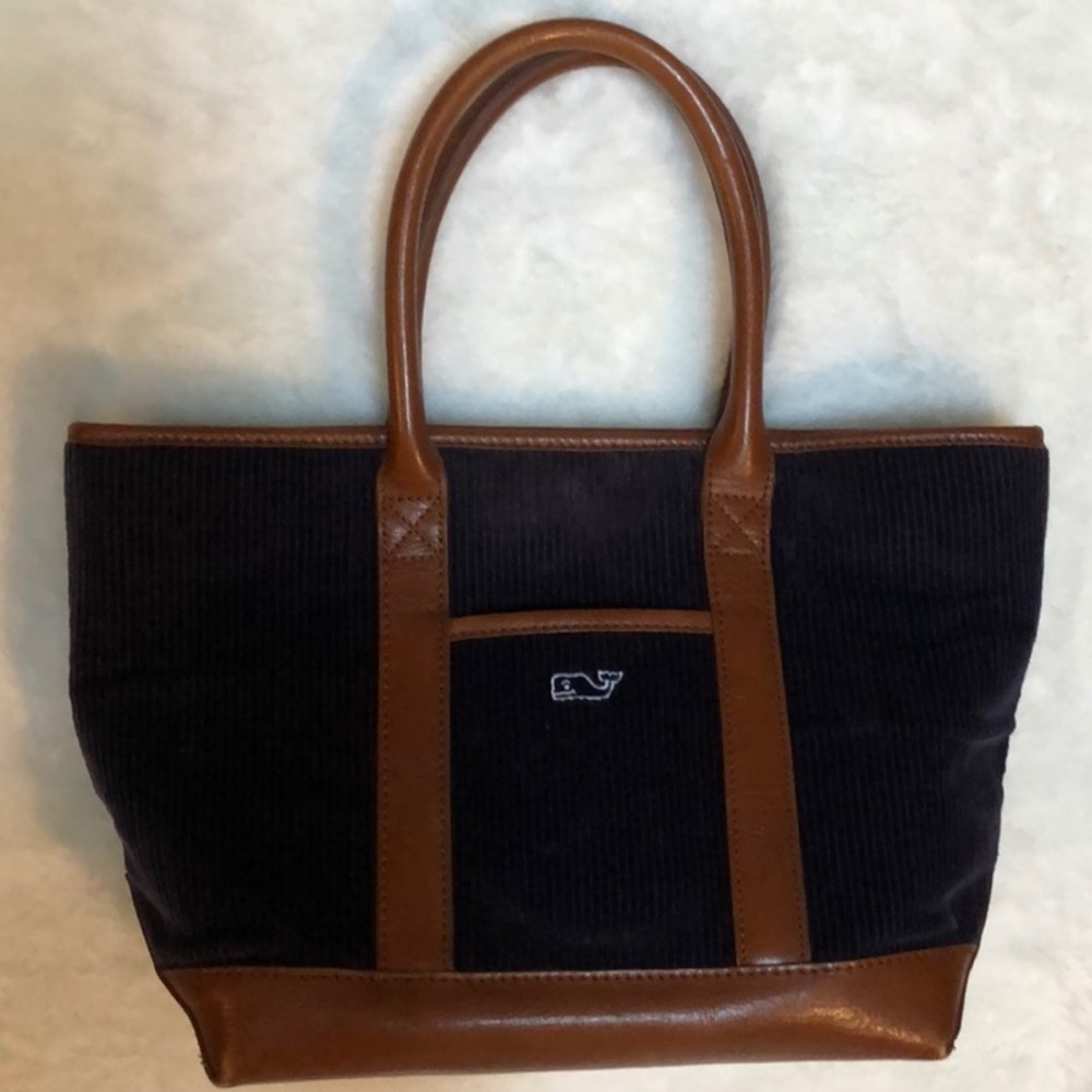 Vineyard Vines Black and Brown Tote Bag